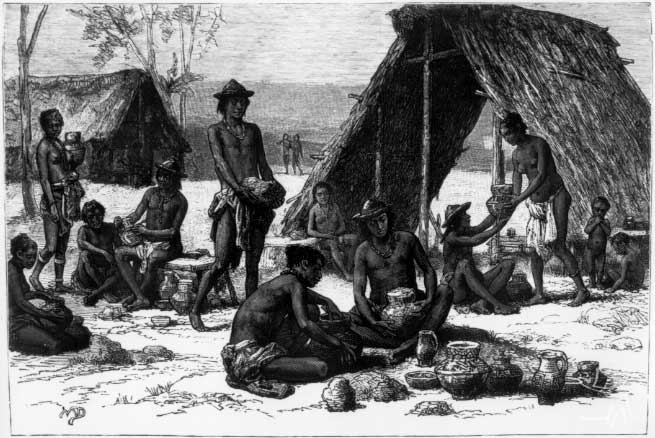 Gravura de Juls Nicolas Crevaux. Voyage dans l'Amerique de Sud, 1883