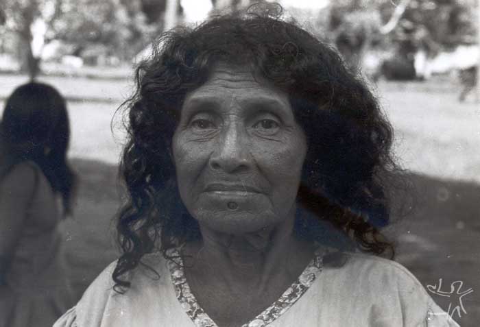 Mulher munduruku com orifício labial. Foto: Protassio Frikel, década de 1950.
