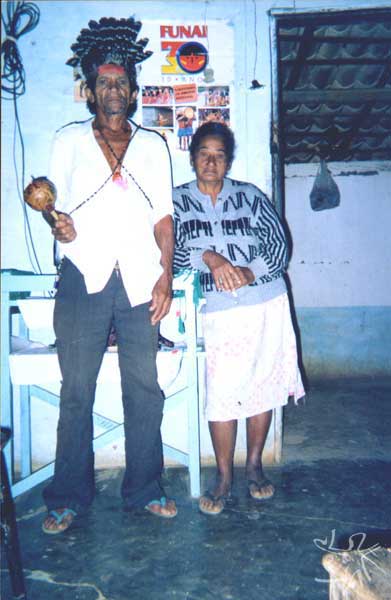 Cacique Alfredo José Pankaru e Lourdes Pankaru. Foto: Ely Souza Estrela, 1999.