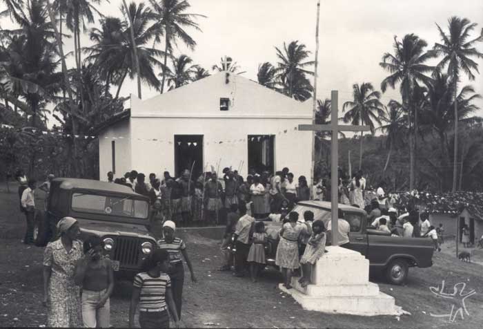 Festa na Baía da Traição por ocasião da demarcação da TI Potyguara. Foto: Tiuré, 1981.