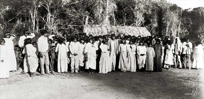 Volta do inspetor Mandacaru à aldeia Tapirapé. Foto: acervo SPI, 1912.