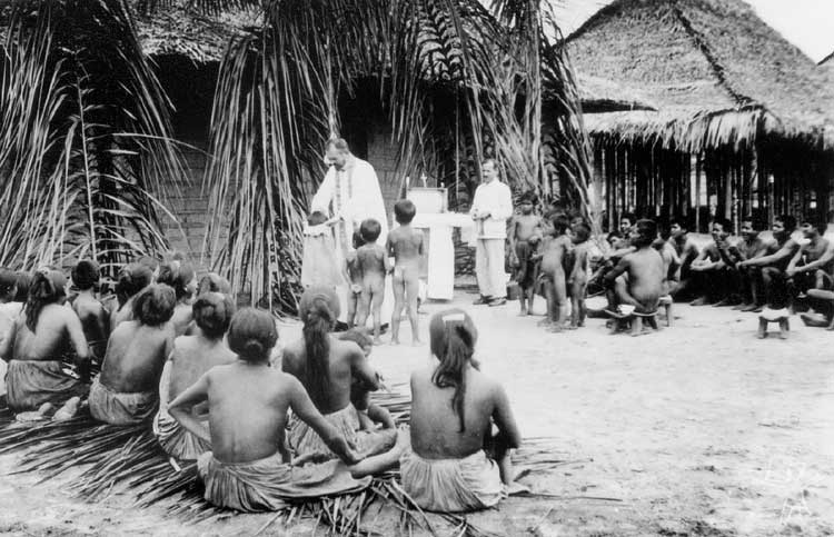 Os missionários salesianos chegaram ao Alto Rio Negro em 1914. Foto: Arquivo da Diocese de S. Gabriel da Cachoeira.