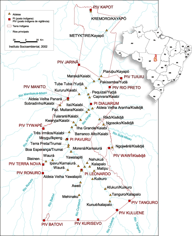 Mapa: Instituto Socioambiental/ISA, 2002