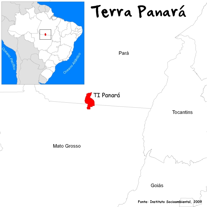 Terra Indígena dos Panará. Fonte: Instituto Socioambierntal, 2009.