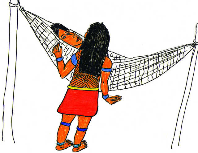 Resguardo da moça. Ilustração: Jawaruwa Wajãpi.