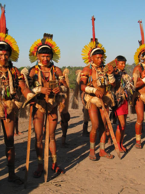 Ritual in the Matokodakwa village, Enawene Nawe Indigenous Territory. Photo: Kristian Bengtson, 2003