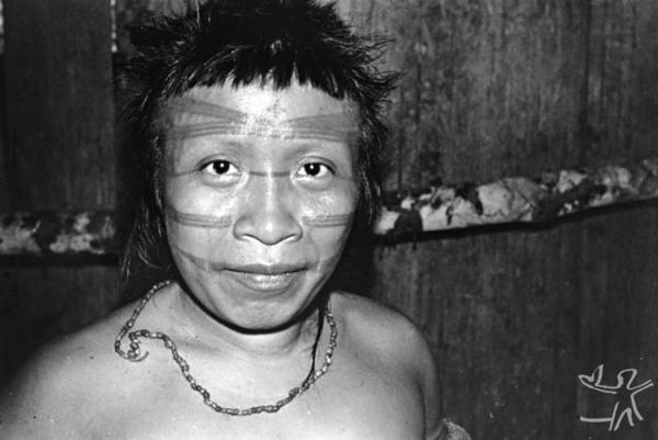 Tsohom Djapá, aldeia Caranã, Rio Jutaí, Terra Indígena Vale do Javari, Amazonas. Foto: Egon Heck, 1980